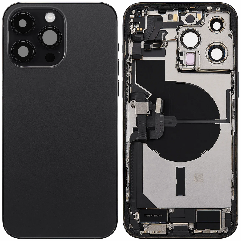 Original Apple-Ausbau A gebraucht – iPhone 14 Pro Backcover/Rahmen Space Schwarz