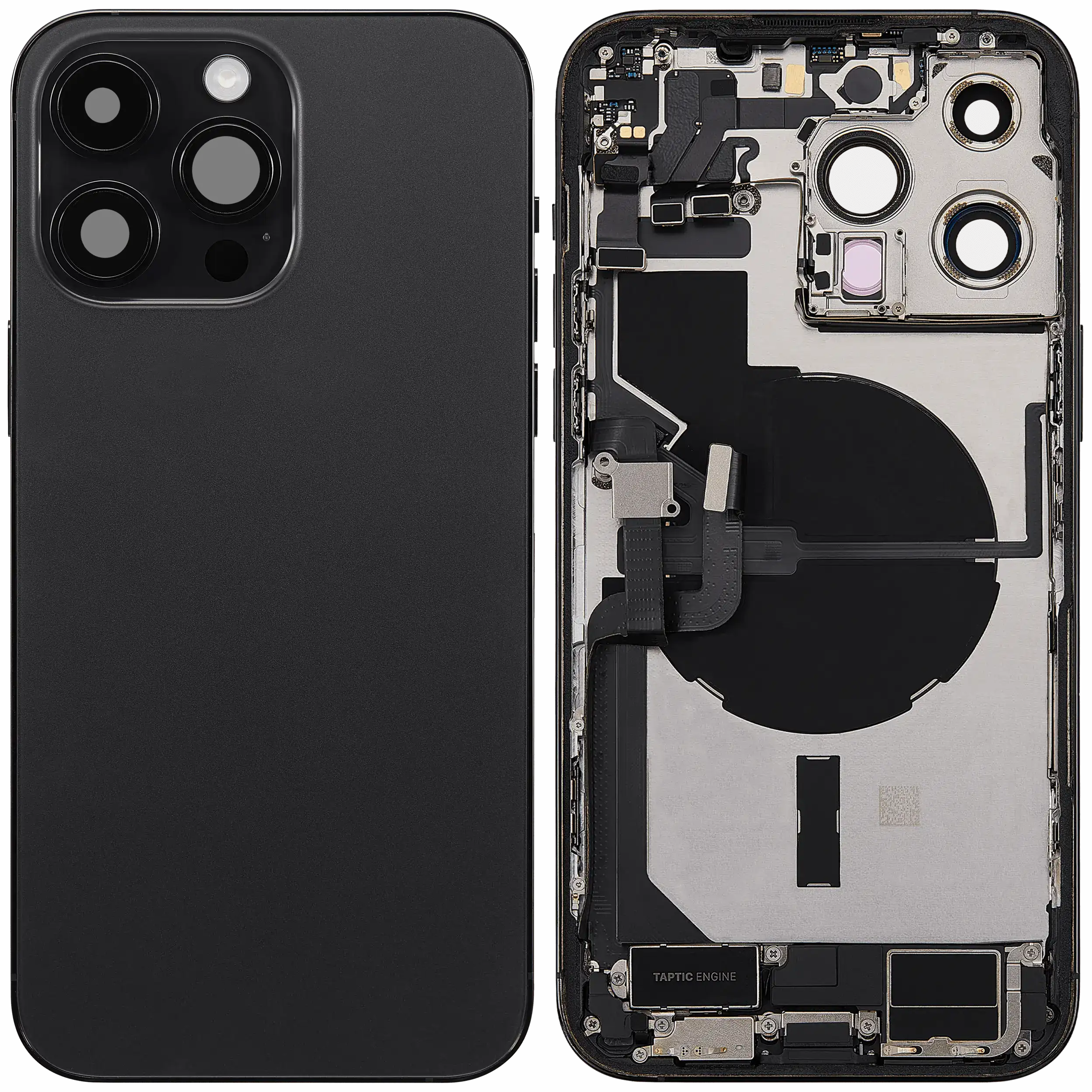 Original Apple-Ausbau A gebraucht – iPhone 14 Pro Backcover/Rahmen Space Schwarz