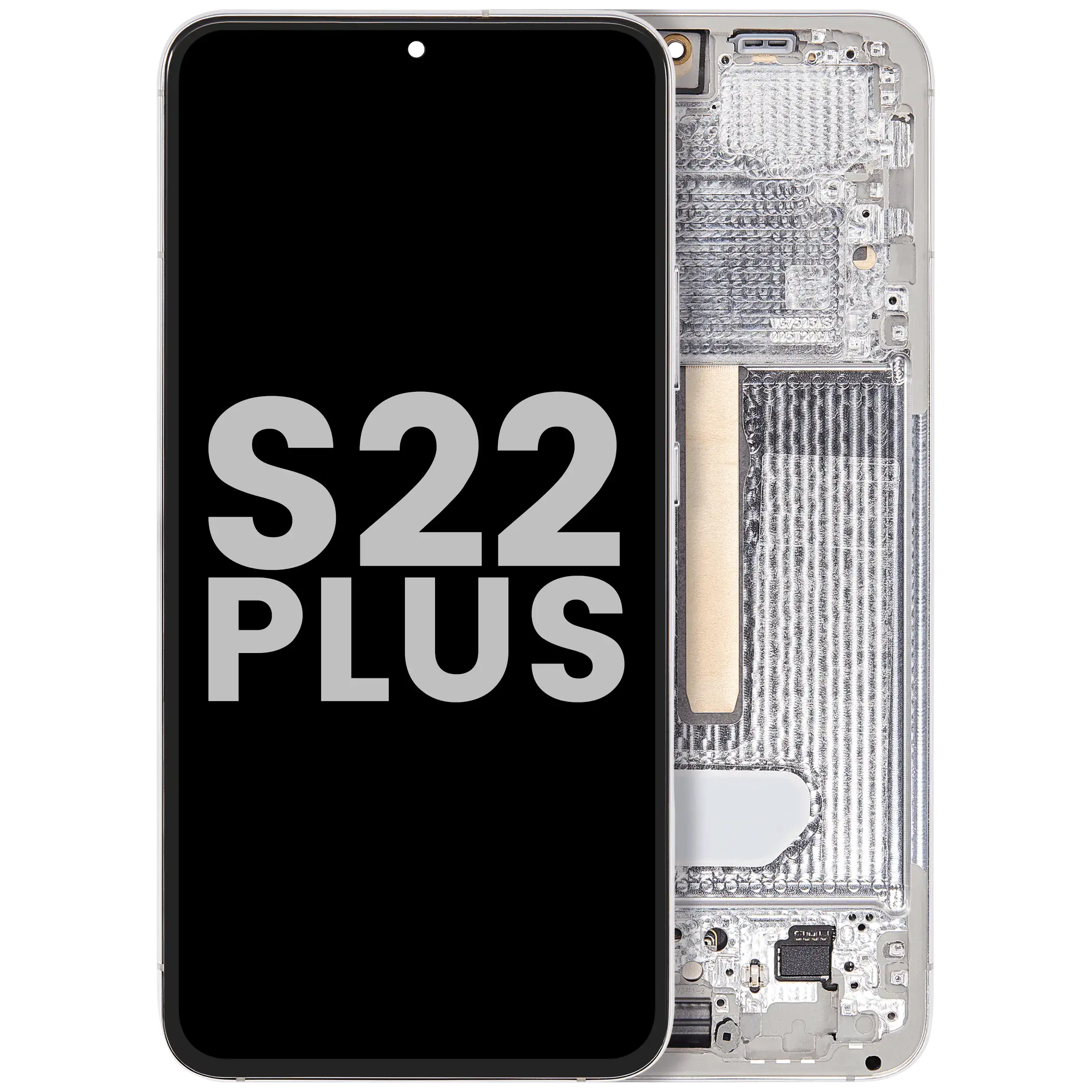OLED Display with Frame for Samsung Galaxy S22 Plus 5G (Used OEM Pull, Quality B/C) (White)