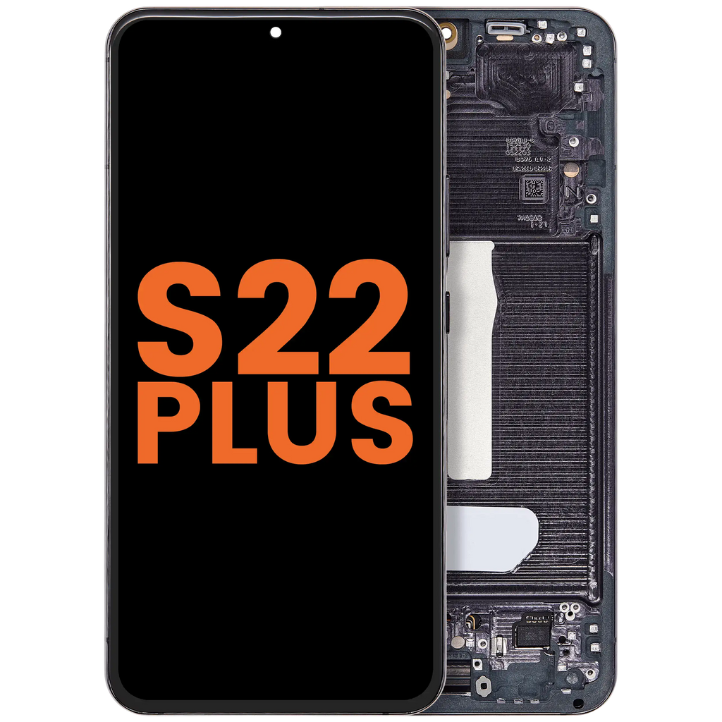 OLED-Display mit Rahmen Samsung Galaxy S22 Plus 5G (Grade D) Phantom Black