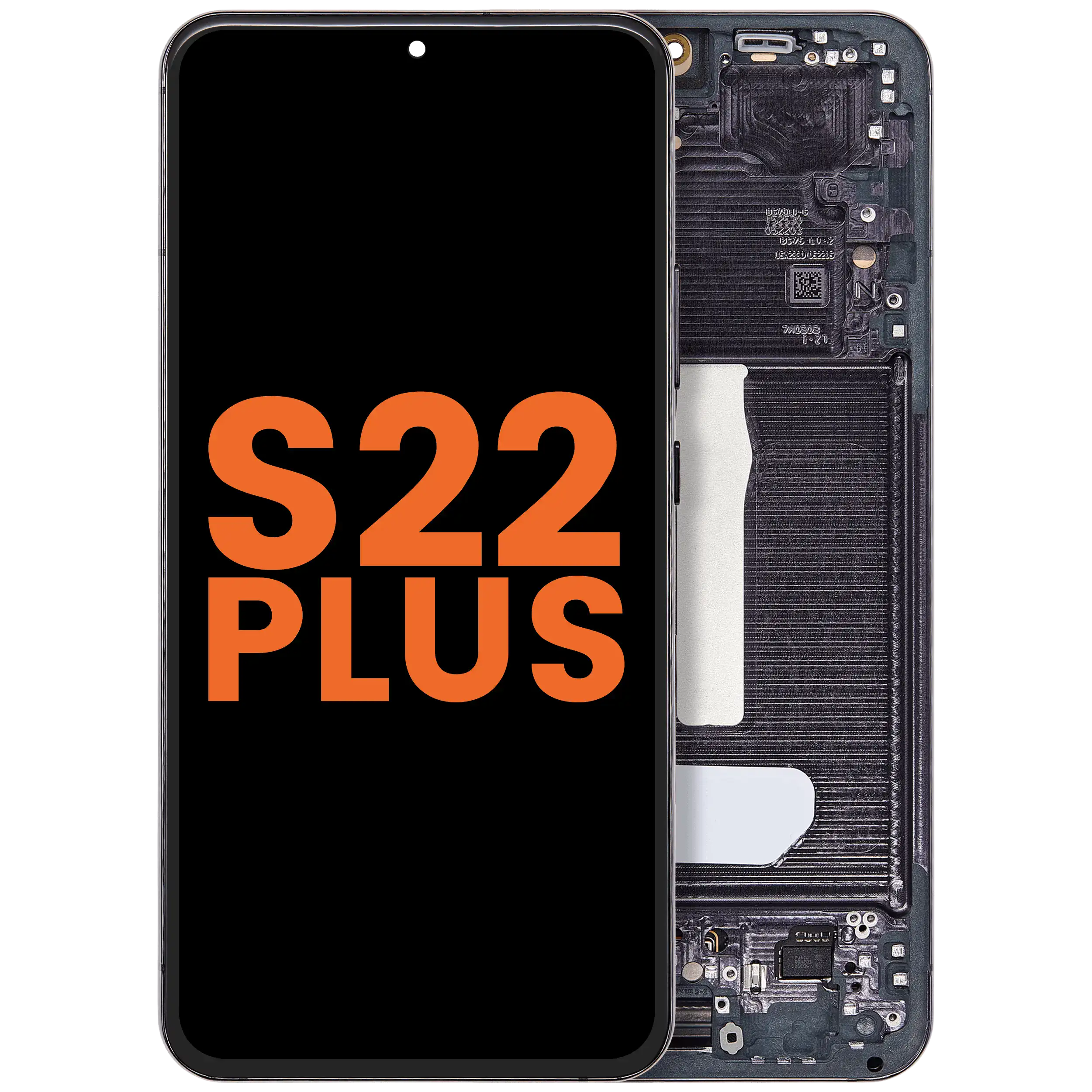 OLED-Display mit Rahmen Samsung Galaxy S22 Plus 5G (Grade D) Phantom Black