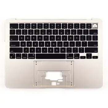 Top Case with Keyboard for MacBook Air 13" A2681 (2022) (ISO Israeli) (Original OEM) (Starlight)