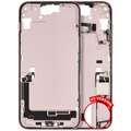 Mittelrahmen-Gehäuse mit Ladebuchse-Flex und Kleinteilen für iPhone 15 Plus (US-Version) (Gebrauchter OEM-Ausbau: Klasse A) (Pink)