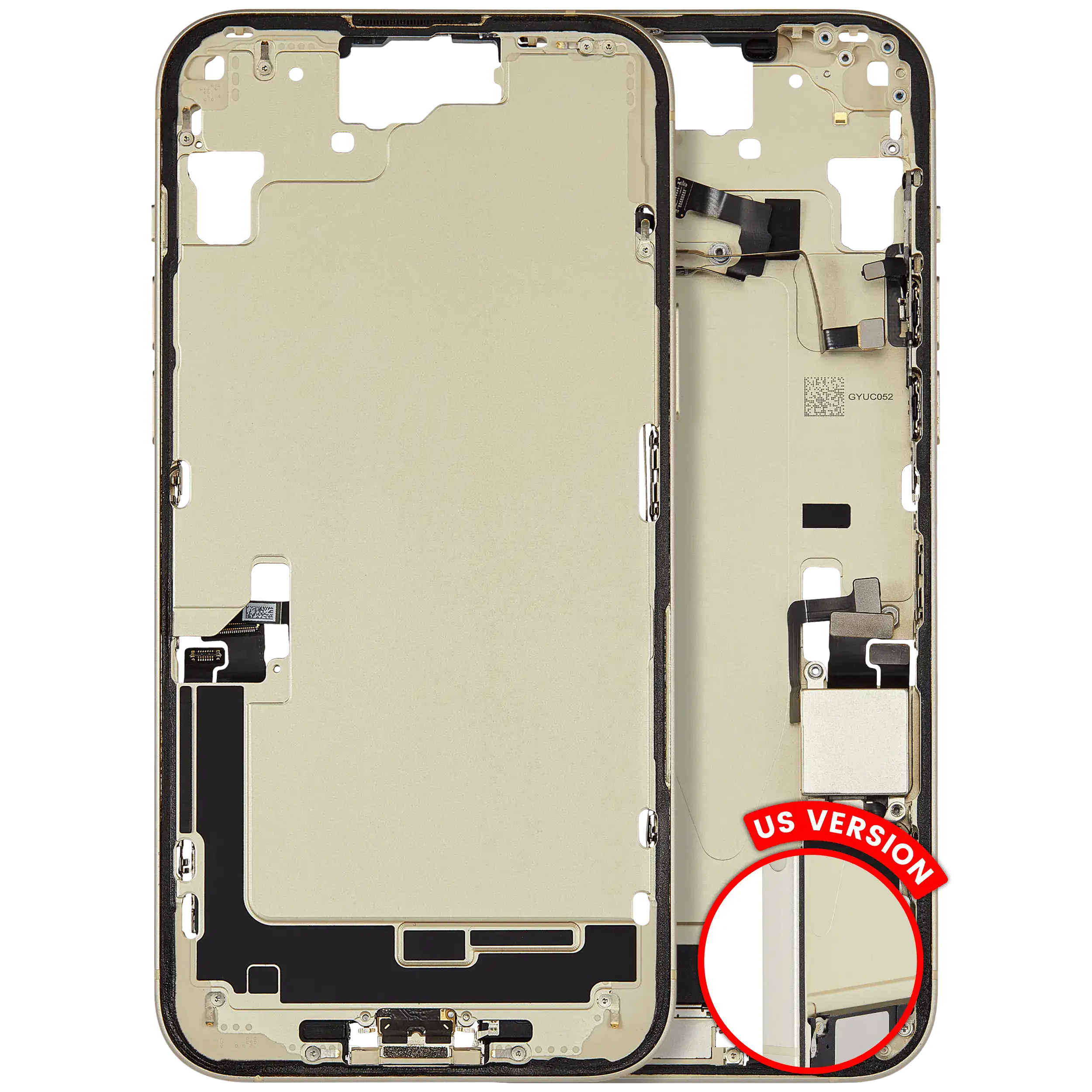 Original Apple-Ausbau B gebraucht – iPhone 15 Plus US Version Rahmen Gelb
