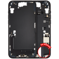 Back Cover/Frame with Charging Port Flex and Small Parts for iPhone 15 Plus (US Version) (Used OEM Pull, Quality C) (Black)