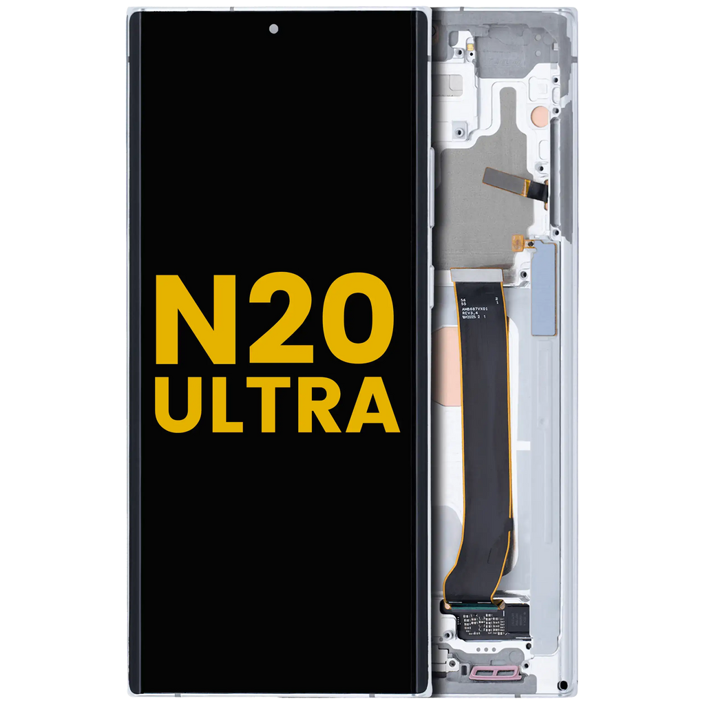 OLED Display with Frame for Samsung Galaxy Note 20 Ultra 5G (Refurbished) (Mystic White)