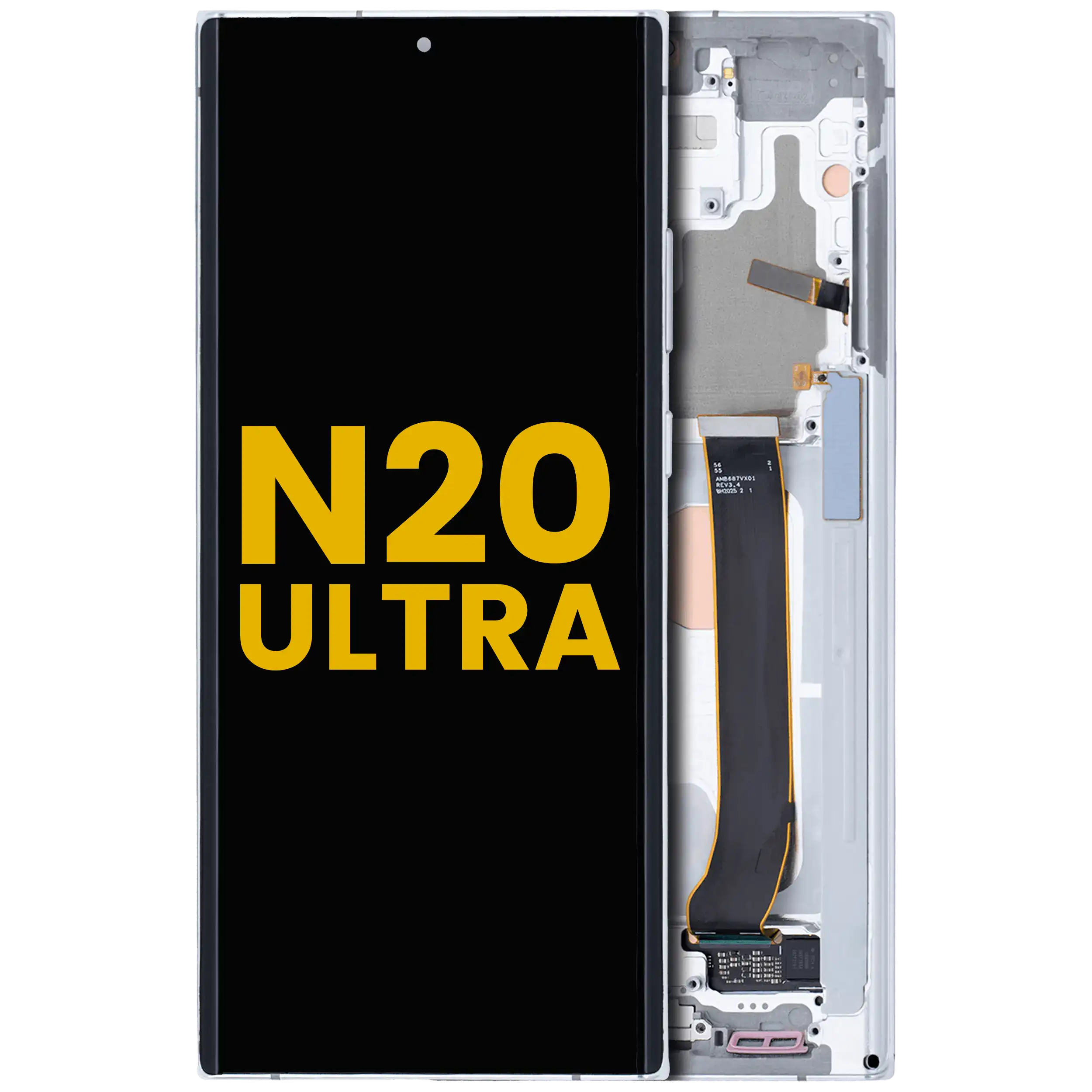 OLED Display with Frame for Samsung Galaxy Note 20 Ultra 5G (Refurbished) (Mystic White)