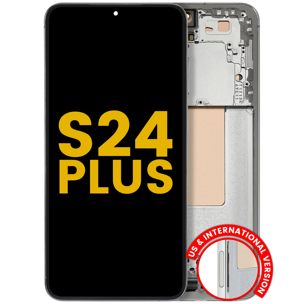 OLED-Display mit Rahmen für Samsung Galaxy S24 Plus, Generalüberholt, Jade Green