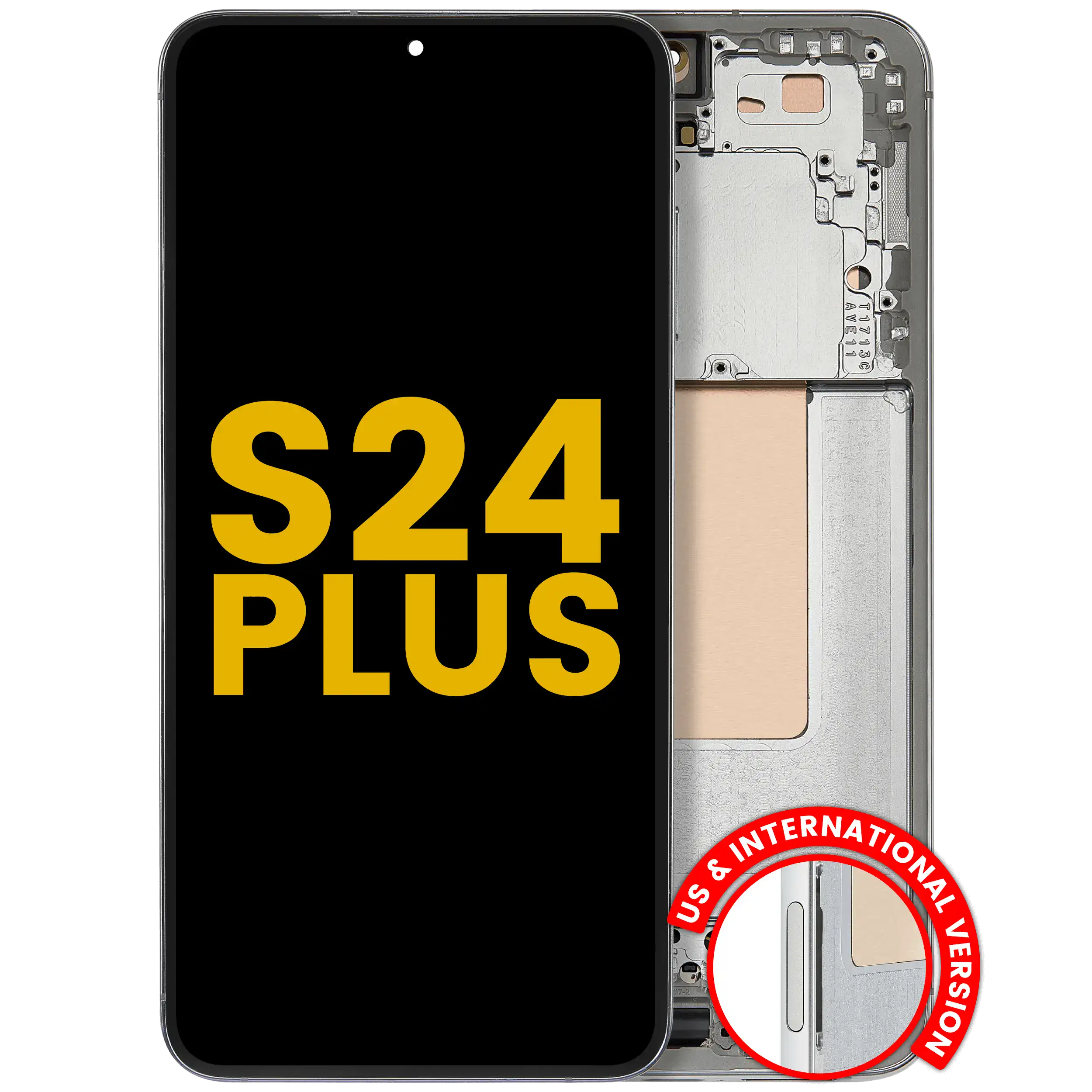 OLED-Display mit Rahmen für Samsung Galaxy S24 Plus, Generalüberholt, Jade Green