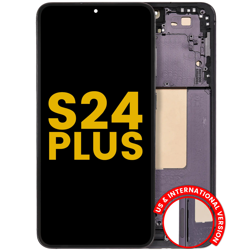 OLED Display with Frame for Samsung Galaxy S24 Plus 5G (US & International Version) (Refurbished) (Onyx Black)