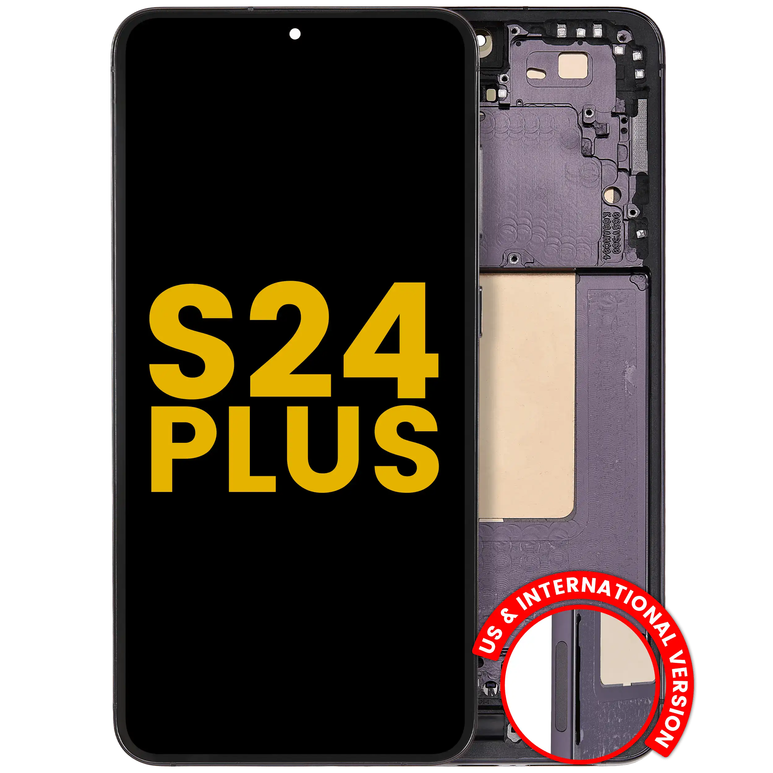 OLED Display with Frame for Samsung Galaxy S24 Plus 5G (US & International Version) (Refurbished) (Onyx Black)