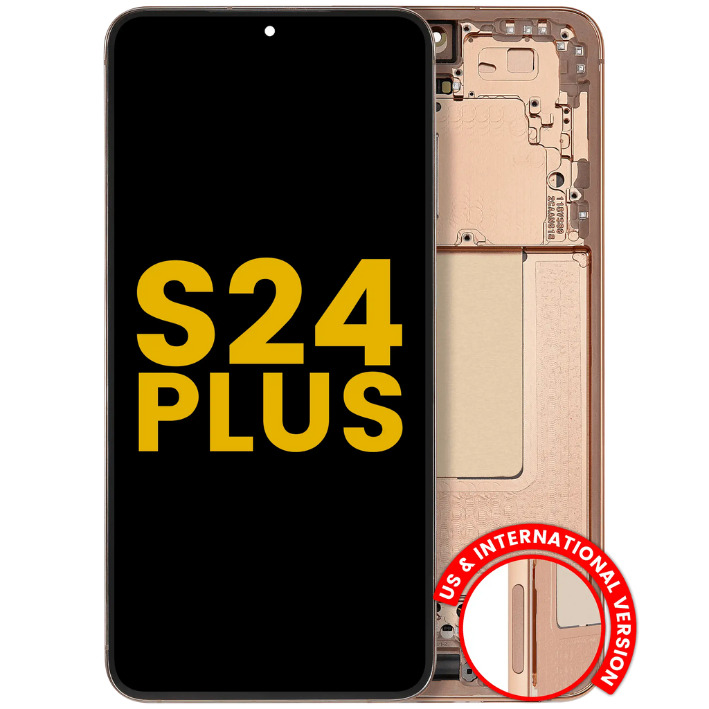 OLED Display with Frame for Samsung Galaxy S24 Plus 5G (US & International Version) (Refurbished) (Sandstone Orange)
