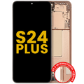 OLED-Display mit Rahmen für Samsung Galaxy S24 Plus Refurbished Sandstone Orange