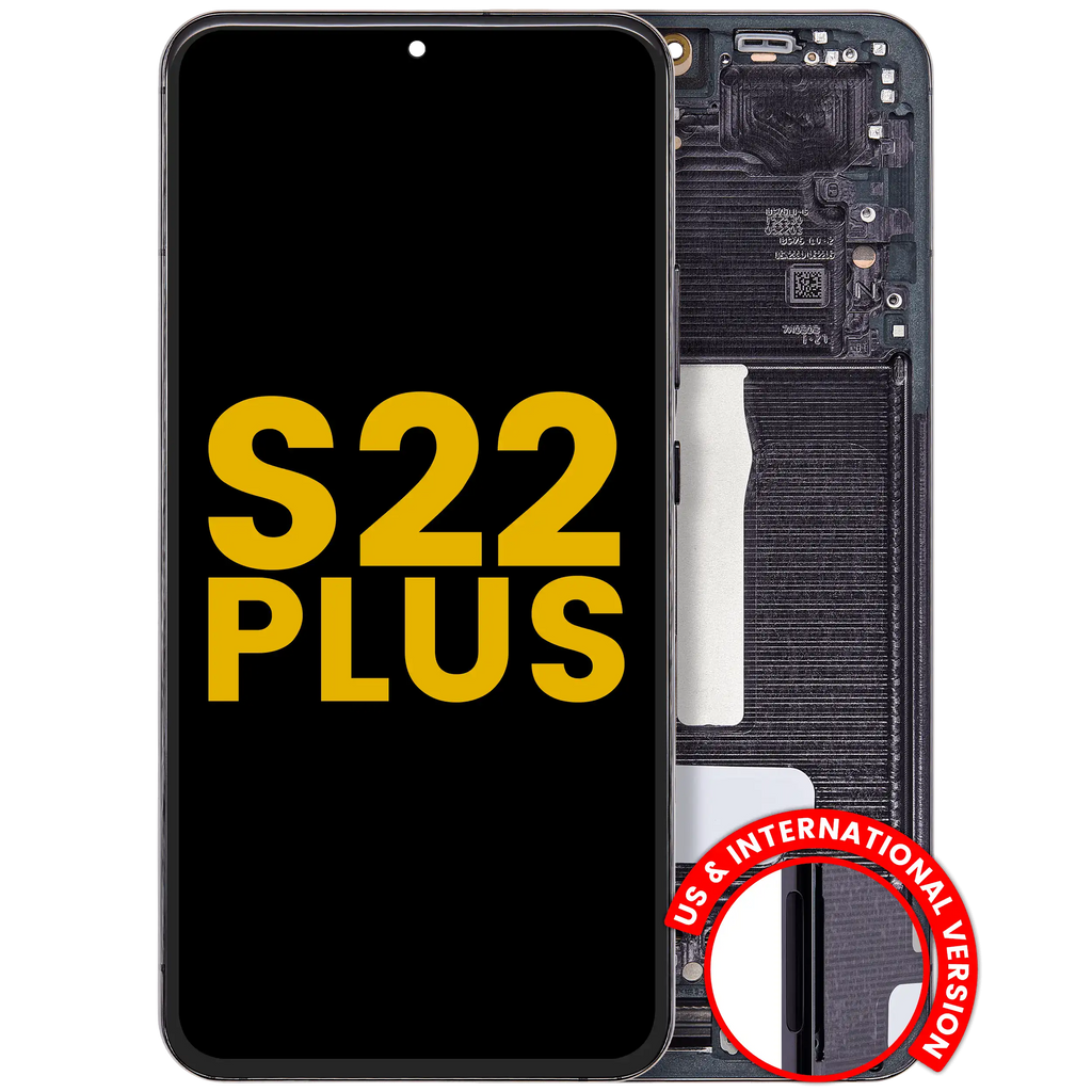 OLED Display with Frame for Samsung Galaxy S22 Plus 5G (US & International Version) (Refurbished) (Phantom Black)