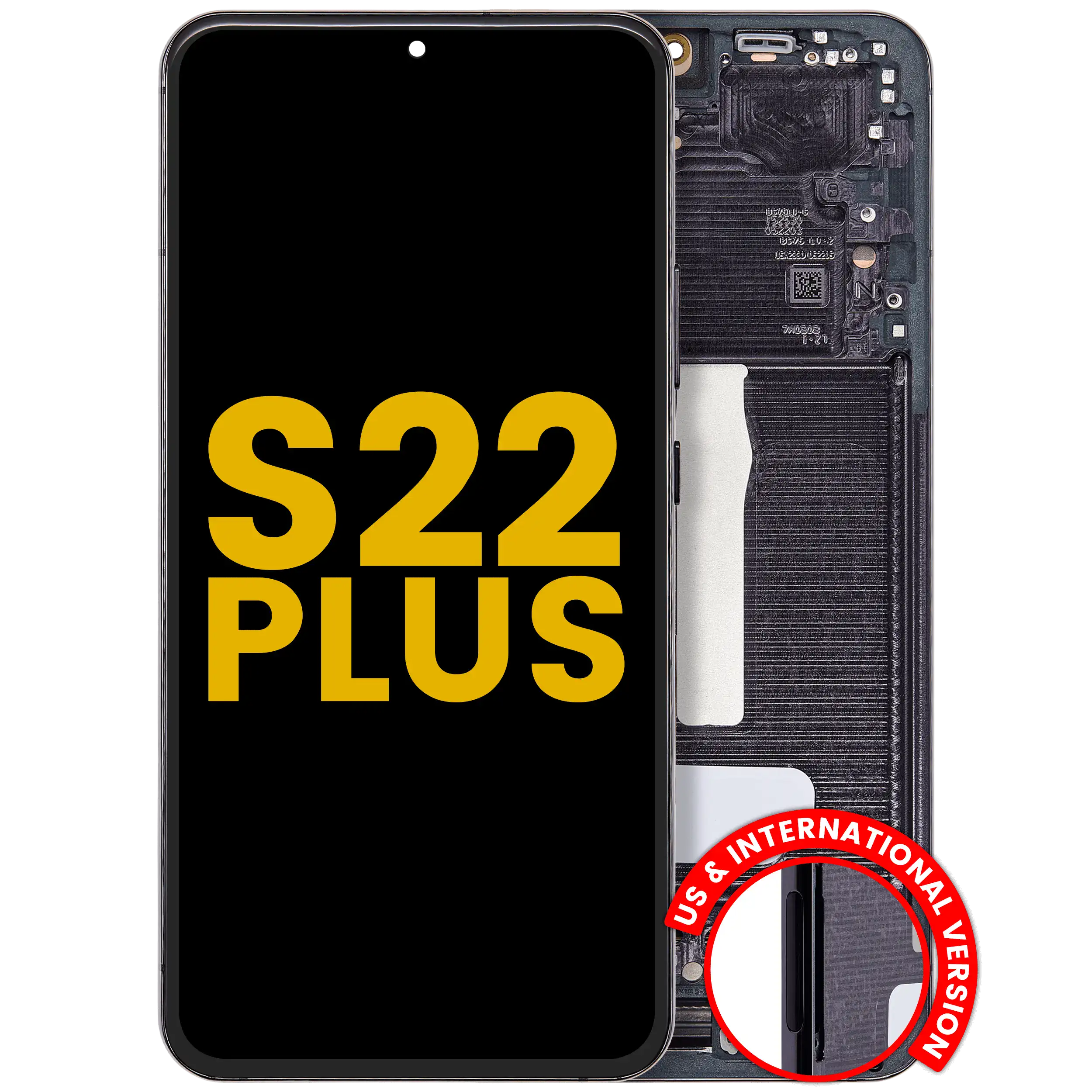 OLED Display with Frame for Samsung Galaxy S22 Plus 5G (US & International Version) (Refurbished) (Phantom Black)