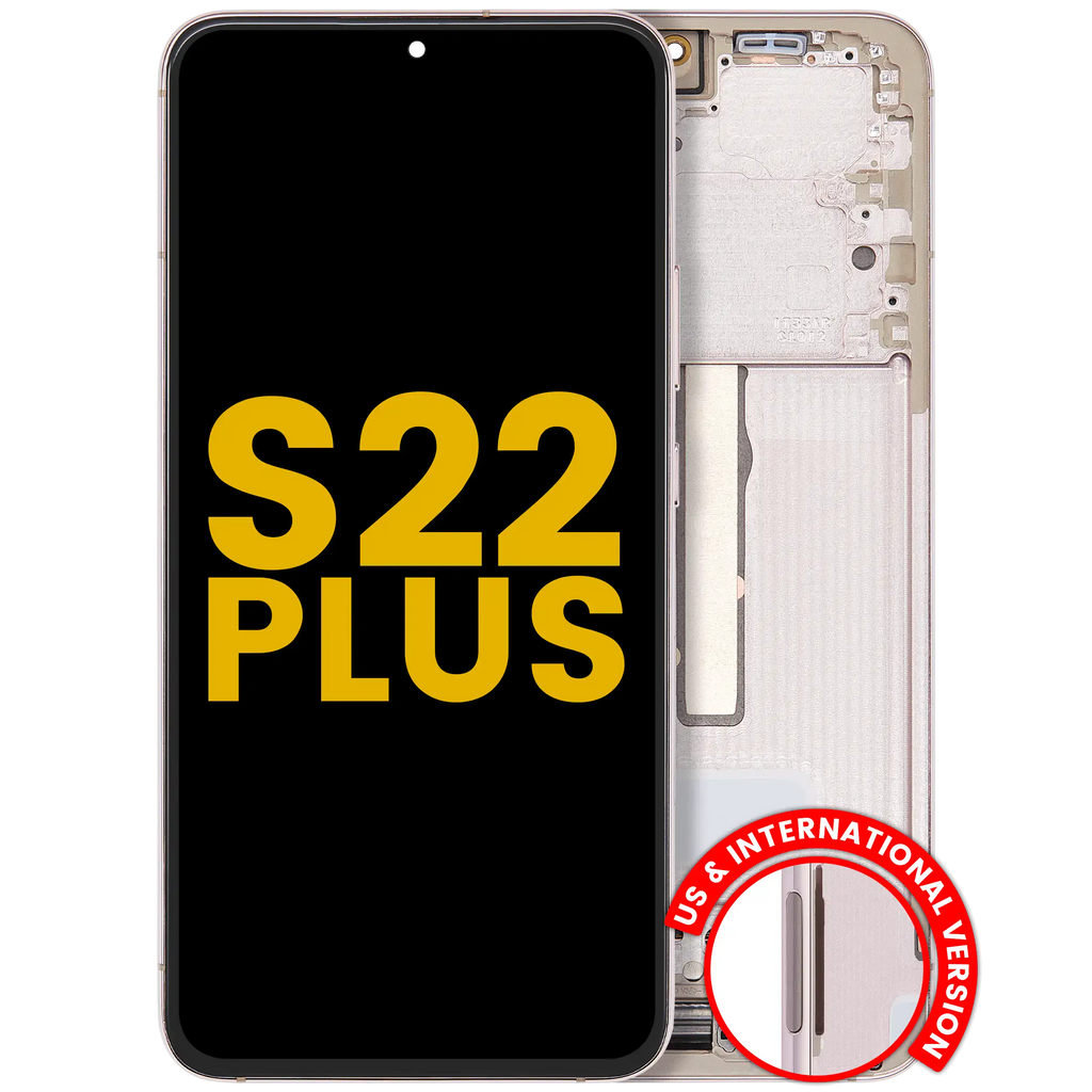 OLED Display with Frame for Samsung Galaxy S22 Plus 5G (US & International Version) (Refurbished) (Pink Gold/Violet)