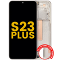 OLED-Display mit Rahmen für Samsung Galaxy S23 Plus Cream (Refurbished)