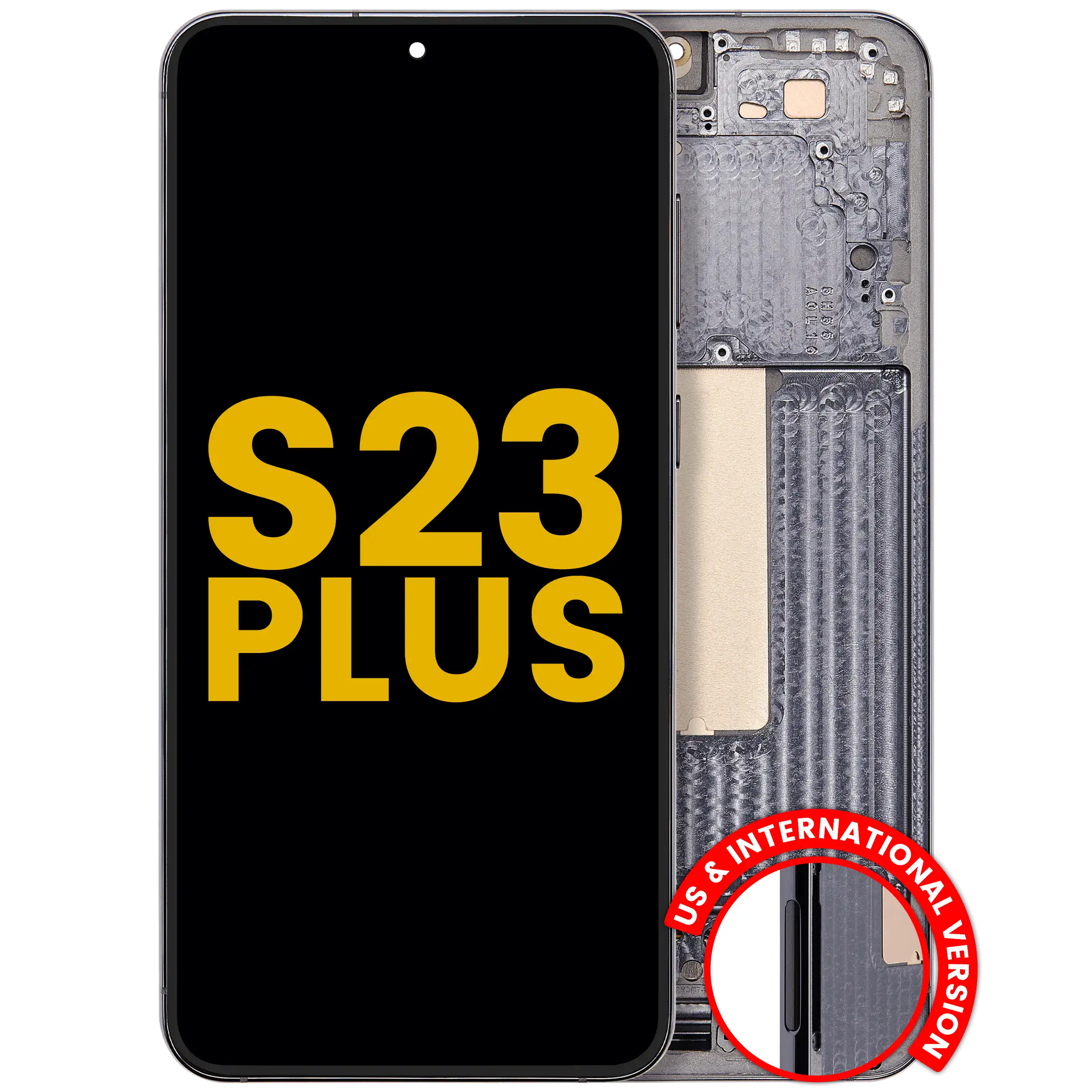 OLED-Display mit Rahmen für Samsung Galaxy S23 Plus Refurbished Grün