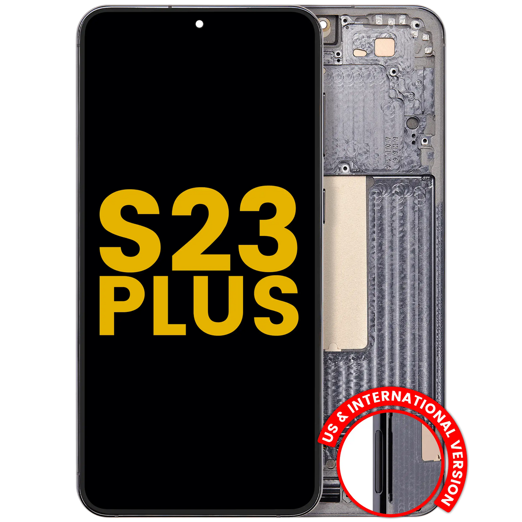 OLED-Display mit Rahmen für Samsung Galaxy S23 Plus Refurbished Grün