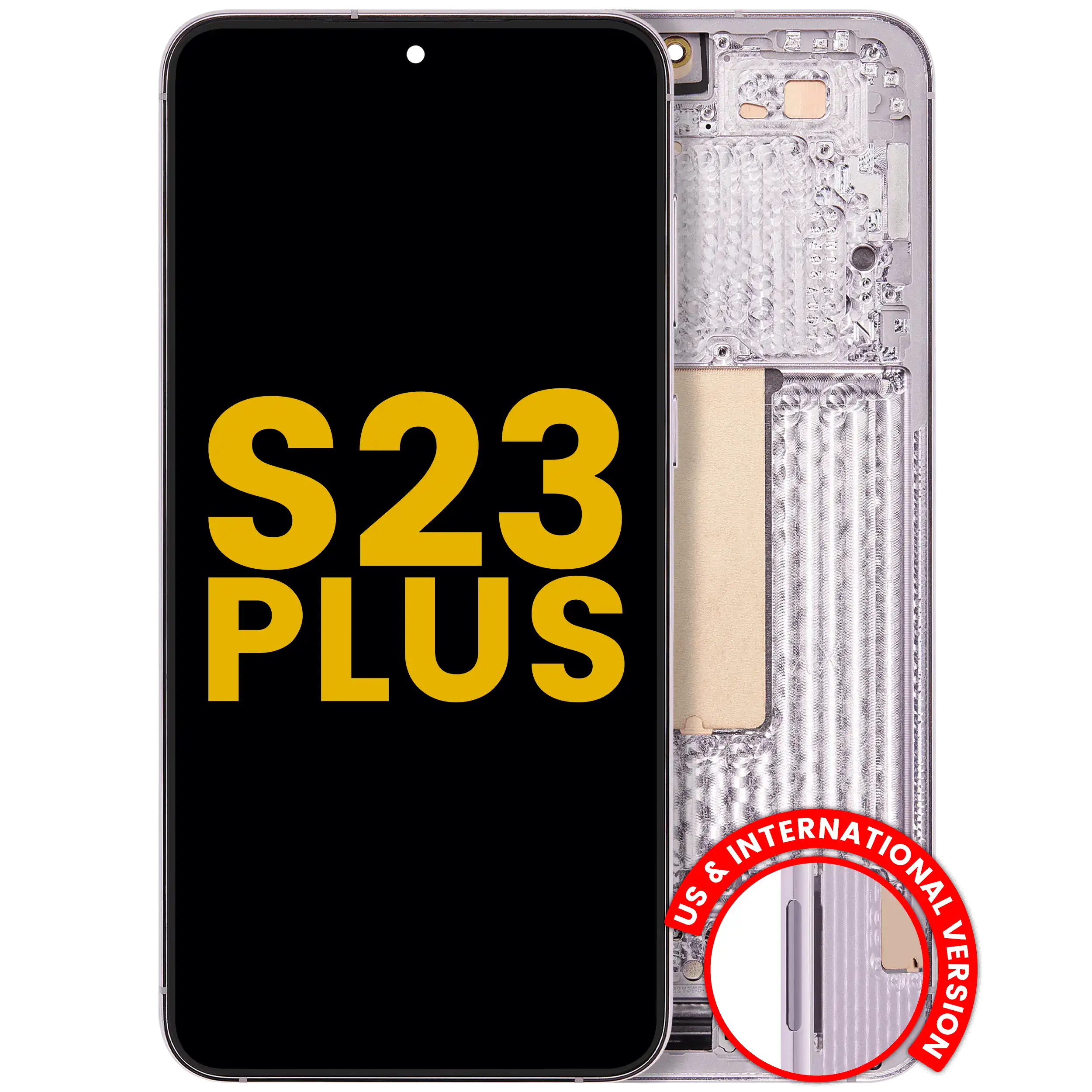 OLED Display with Frame for Samsung Galaxy S23 Plus 5G (US & International) (Refurbished) (Lavender)