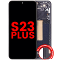 OLED-Display mit Rahmen Samsung Galaxy S23 Plus Phantom Black Aftermarket Plus