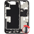Midframe/Frame with Charging Port Flex and Small Parts for iPhone 16 Pro (US Version) (Used OEM Disassembly, Quality B) (Black Titanium)