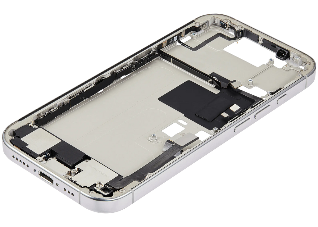 Original Apple-Ausbau A gebraucht – iPhone 16 Pro US Version Rahmen Weiß