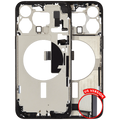 iPhone 15 Pro Max Midframe/Rahmen mit Ladebuchse & Kleinteilen - Schwarz Titan O