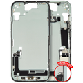 Midframe/Frame with Charging Port Flex and Small Parts for iPhone 15 (US Version) (Used OEM, Quality B) (Green)
