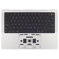 Top Case mit Akku und Tastatur für MacBook Pro 14" A2442 (2021) (ISO Czech) (Genuine OEM) (Silber)