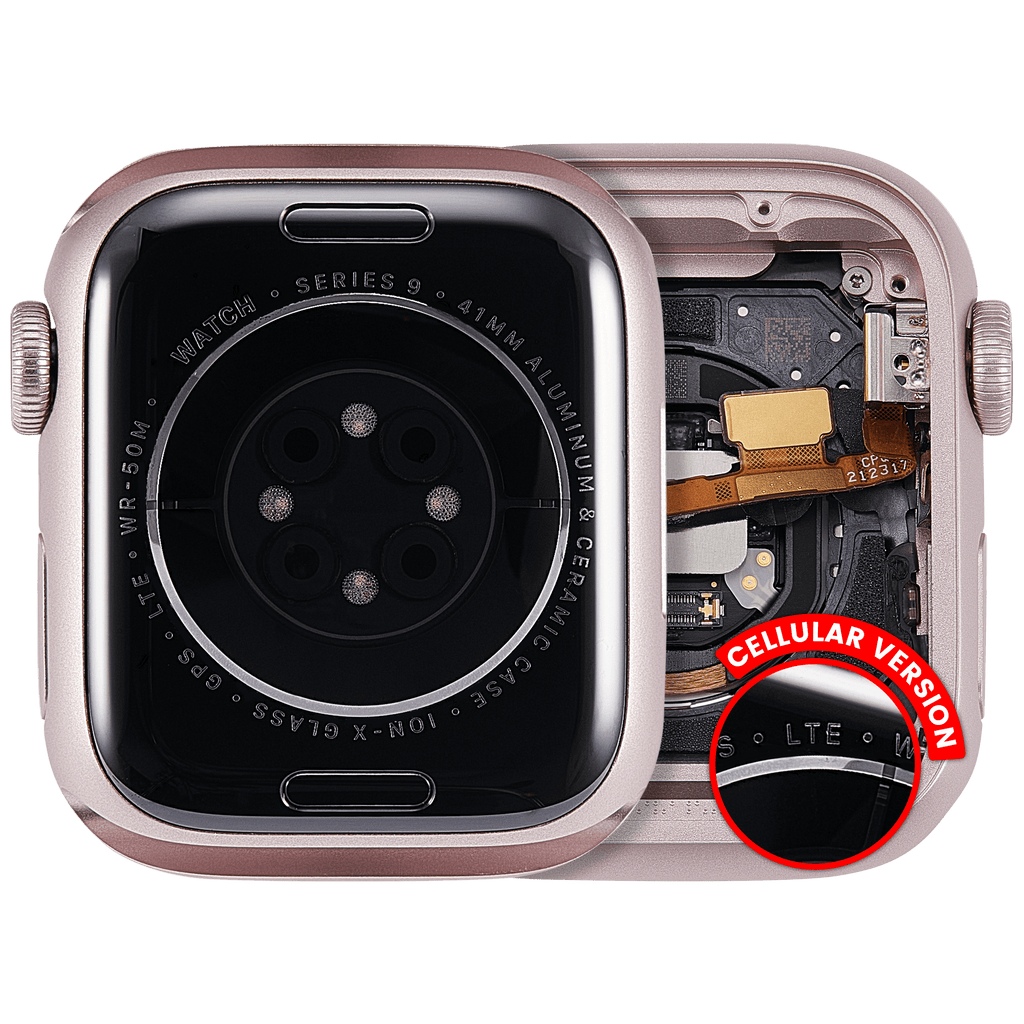Compatible Case Module for Apple Watch Series 9 (41MM) - Used OEM Pull, Grade A (Cellular, Aluminum/Pink)