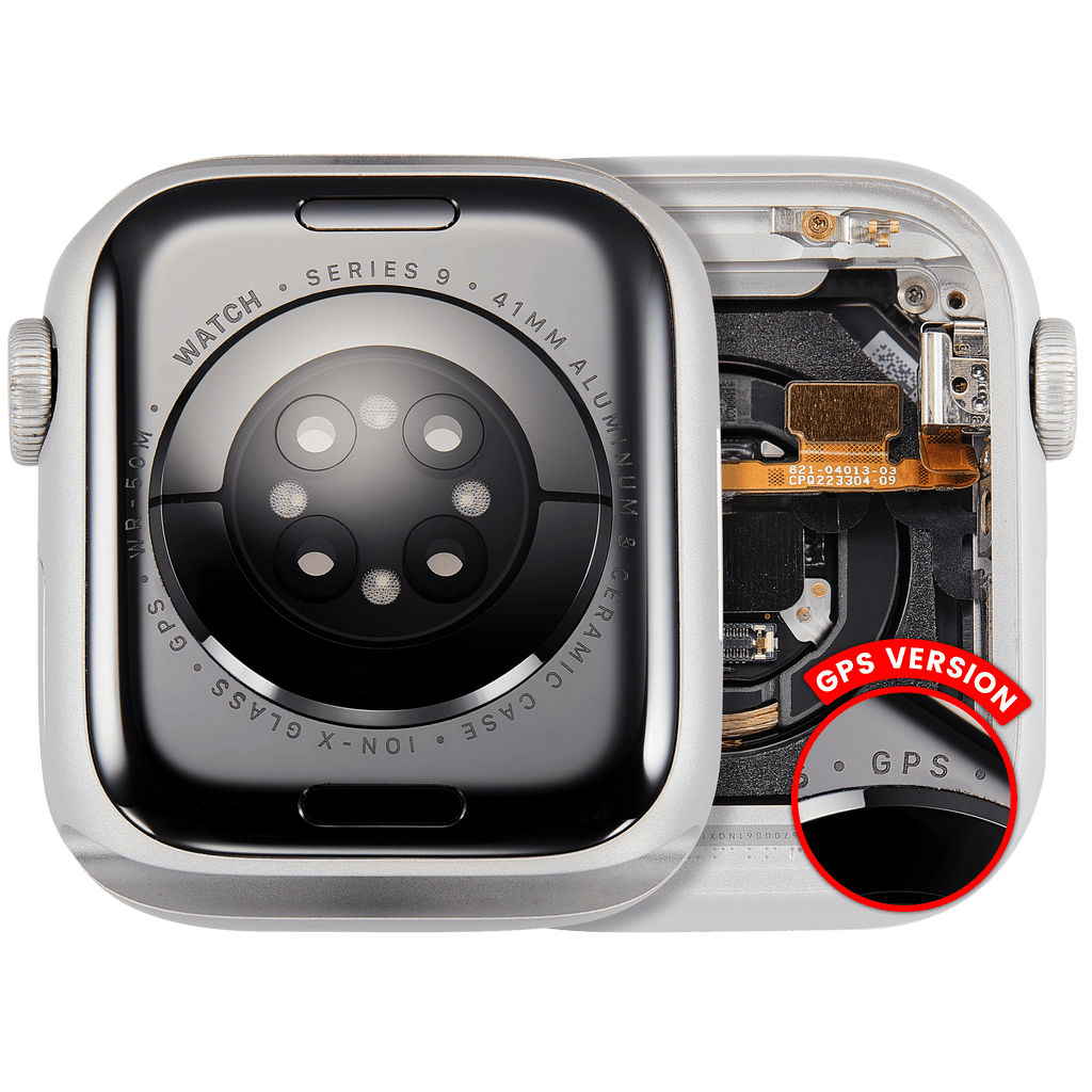 Gehäuse-Baugruppe Apple Watch S9 41mm GPS Alu Silber OEM Pull A