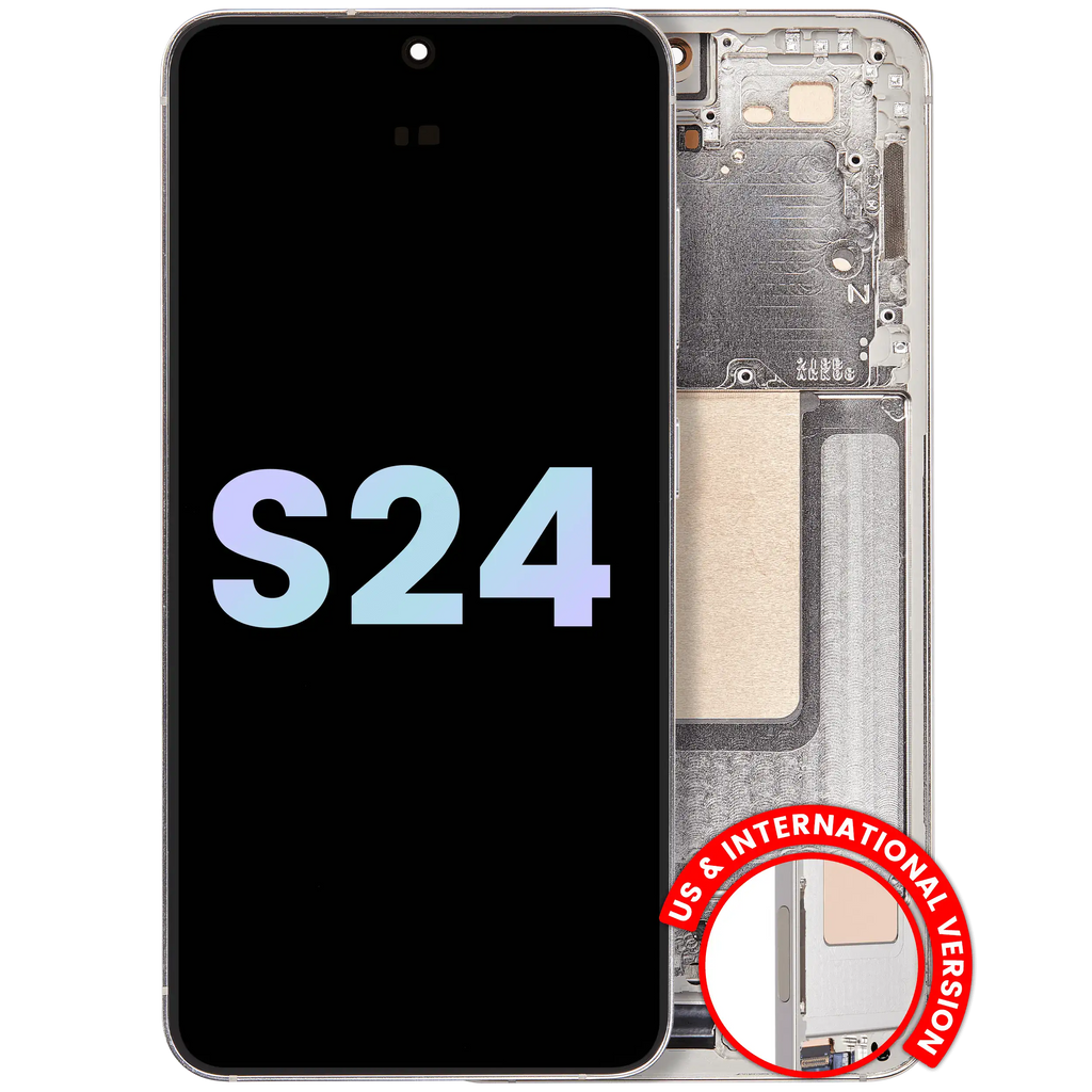 OLED-Display mit Rahmen Samsung Galaxy S24 Amber Yellow Service Pack