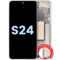 OLED-Display mit Rahmen Samsung Galaxy S24 Amber Yellow Service Pack