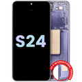 OLED-Display mit Rahmen für Samsung Galaxy S24 Cobalt Violet Service Pack