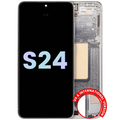 Samsung Galaxy S24 OLED-Display mit Rahmen (Service Pack) Marmorgrau