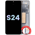 OLED-Display mit Rahmen Samsung Galaxy S24 Sapphire Blue Service Pack