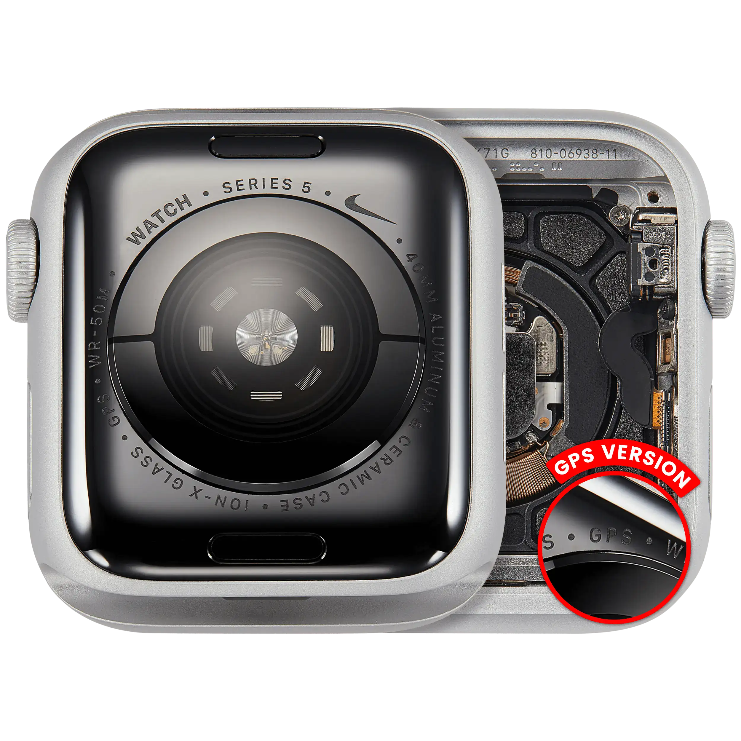 Housing for Apple Watch Series 5 (40MM) (Used OEM Pull, Grade A) (GPS Version) (Aluminum/Silver)