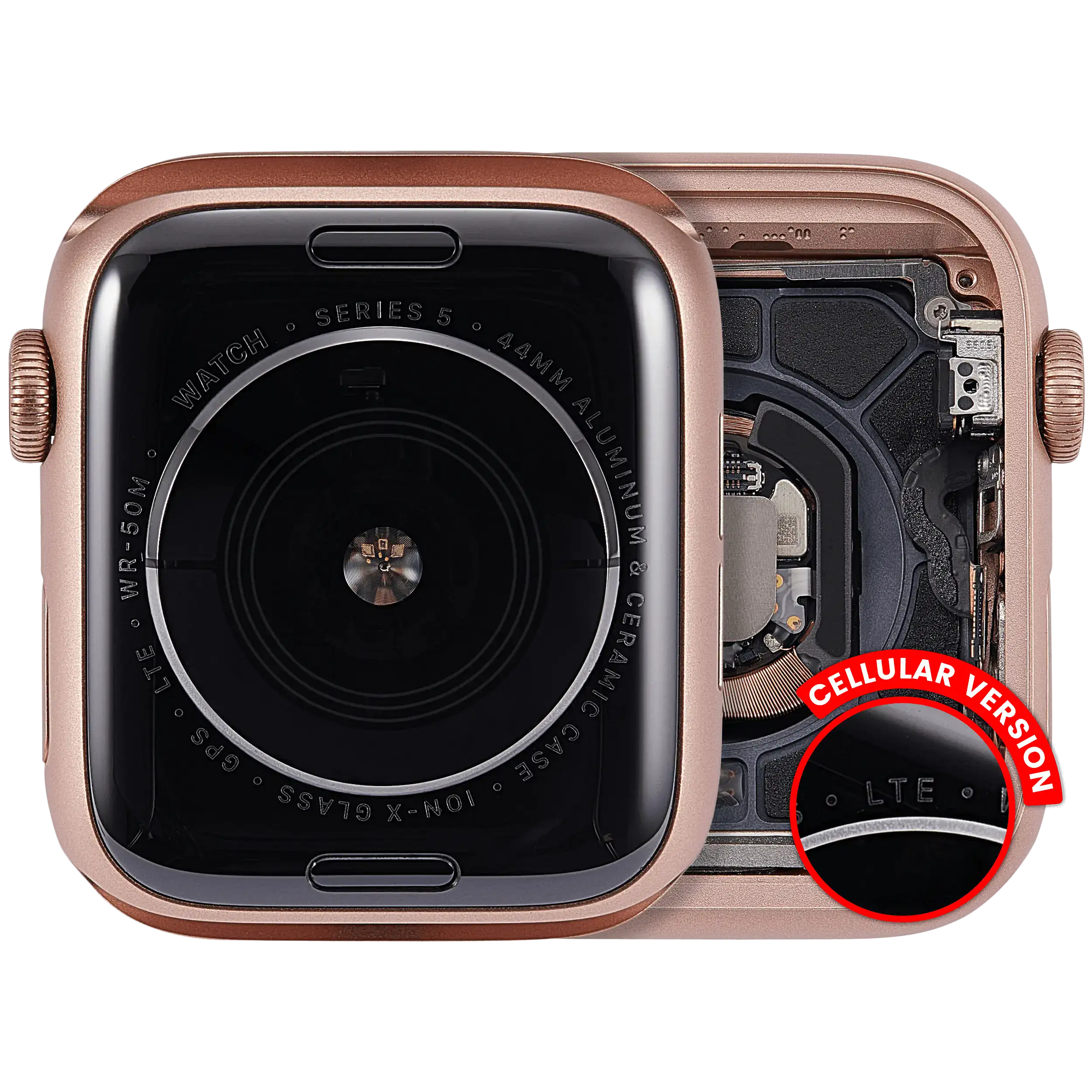 Gehäuse-Baugruppe Apple Watch Series 5 44mm Cellular Aluminium/Gold gebrauchter