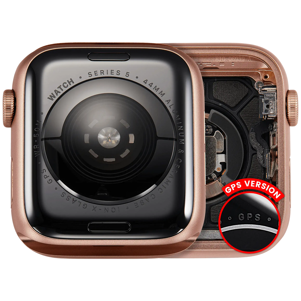Gehäuse für Apple Watch Series 5 (44mm) GPS – gebrauchter OEM-Ausbau, Qualität A – Aluminium/Gold