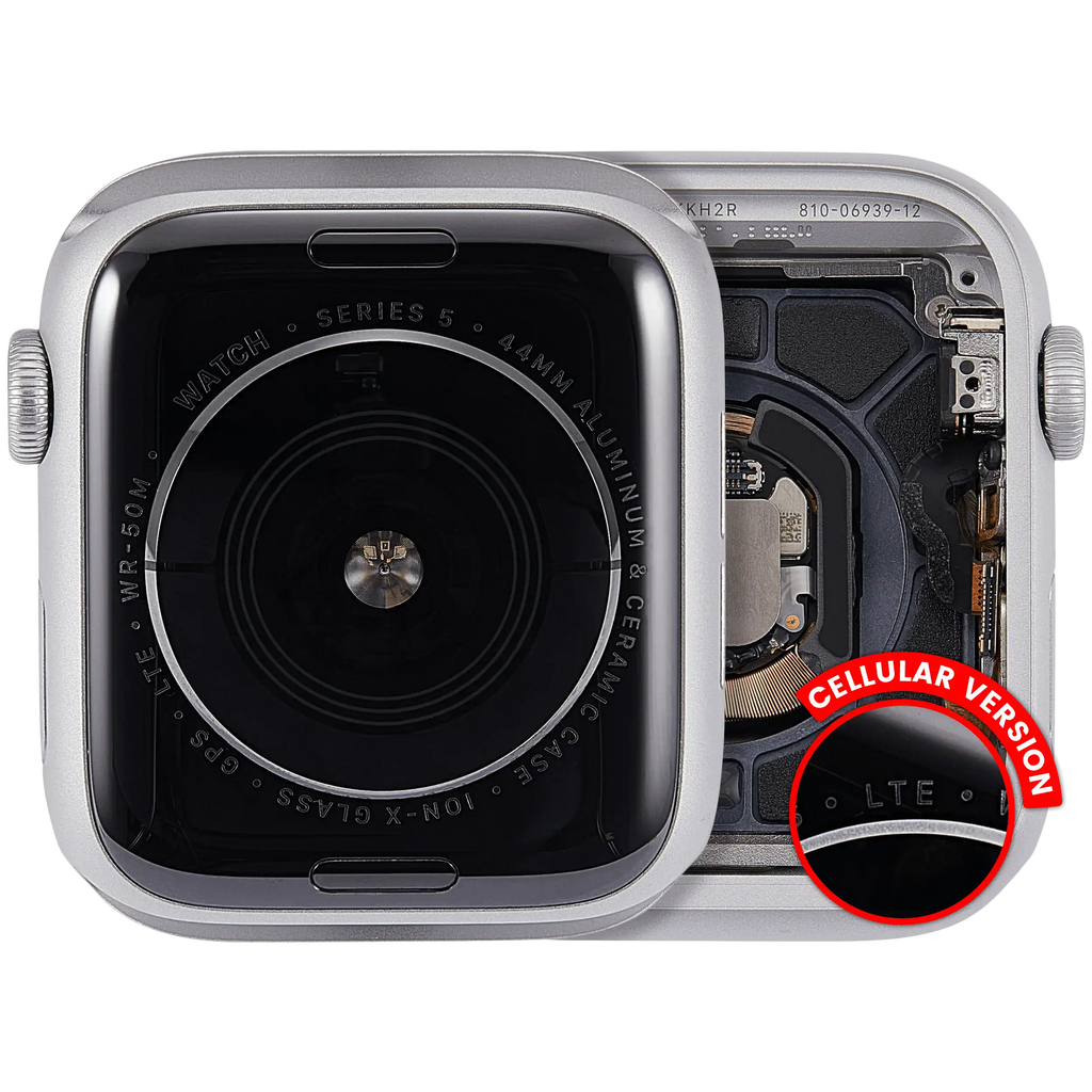 Housing for Apple Watch Series 5 44mm – OEM used, Grade A, Aluminum Silver, Cellular Version