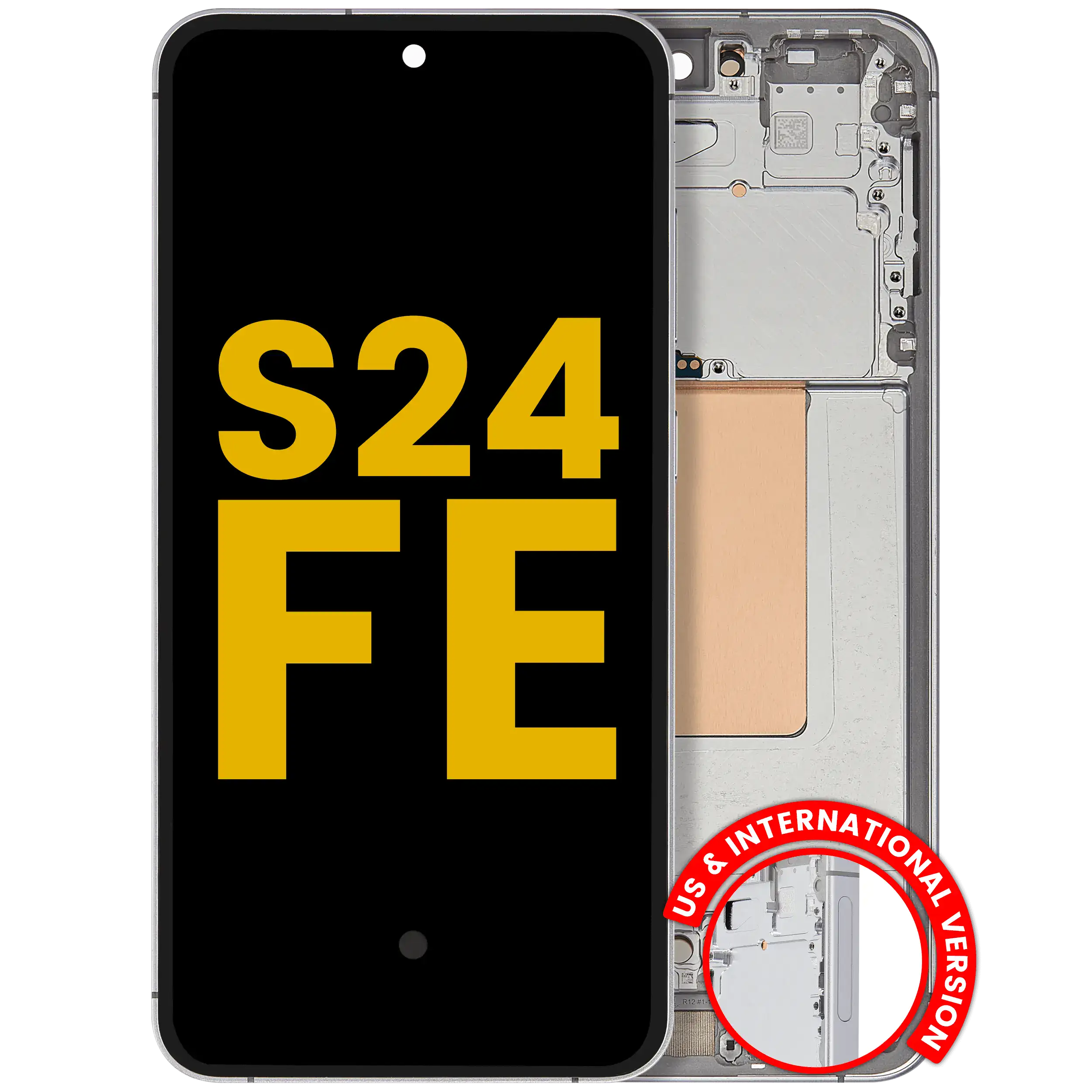OLED Display with Frame for Samsung Galaxy S24 FE 5G (US and International Version) (Refurbished) (Gray)