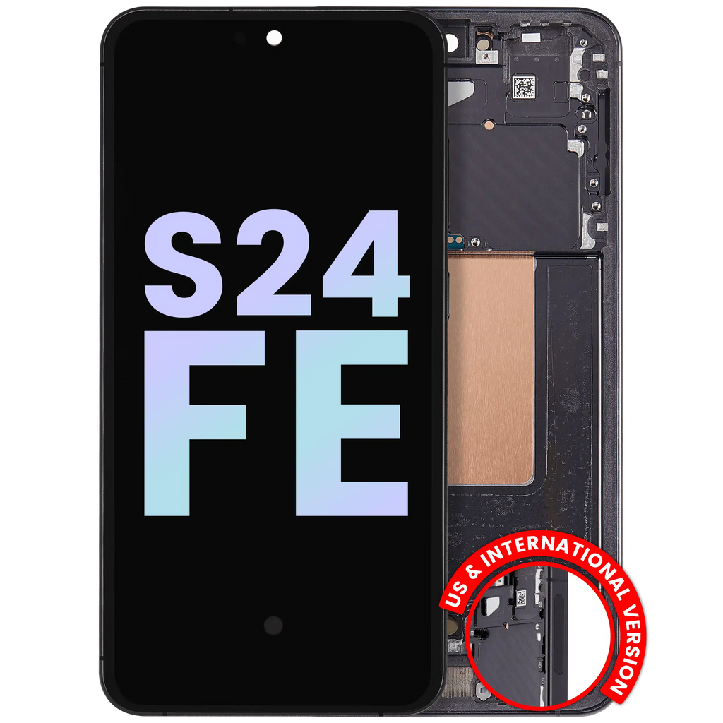 OLED-Display m. Rahmen f. Samsung Galaxy S24 FE (Service Pack) Graphite