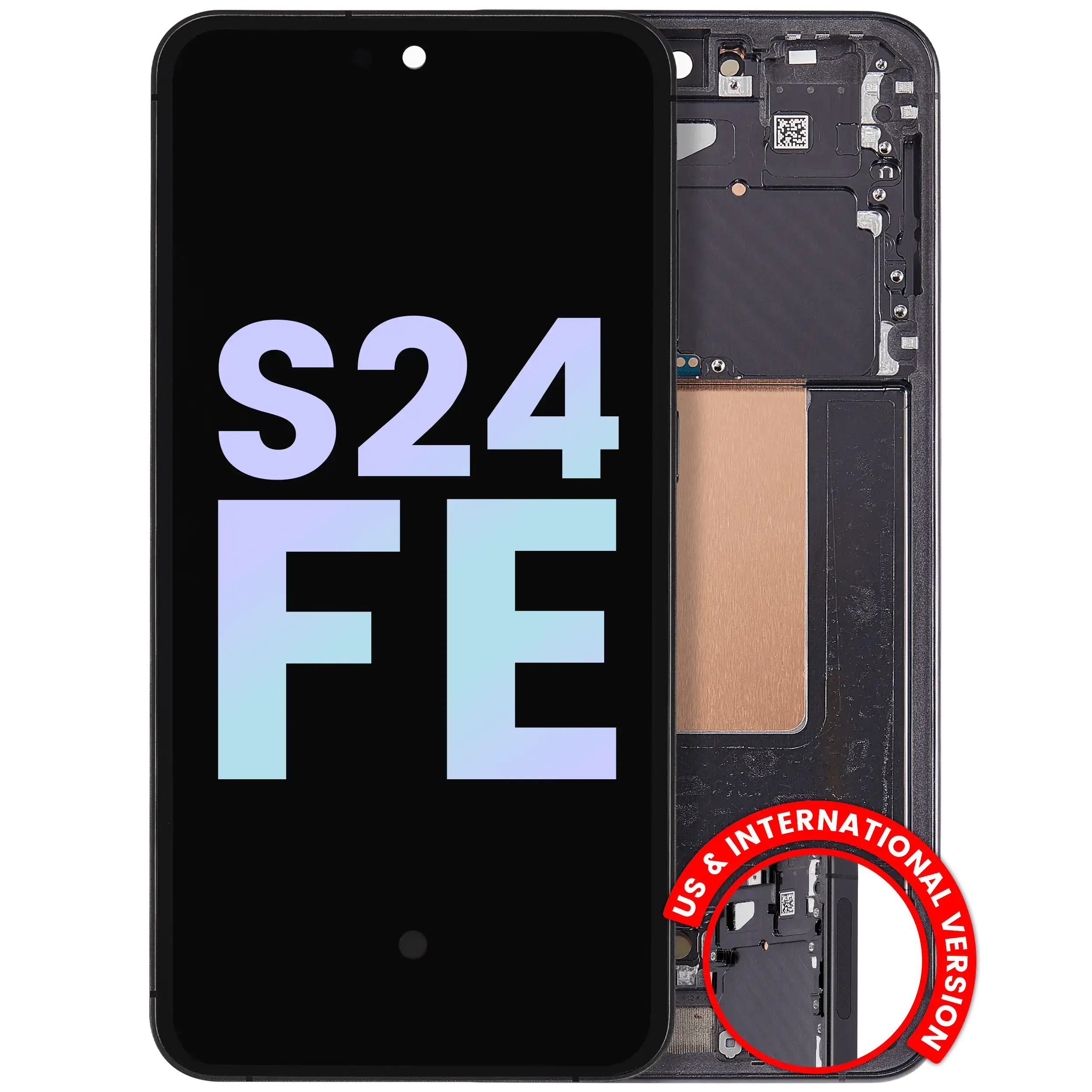 OLED-Display m. Rahmen f. Samsung Galaxy S24 FE (Service Pack) Graphite