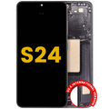 OLED-Display mit Rahmen Samsung Galaxy S24 Refurbished Onyx Black