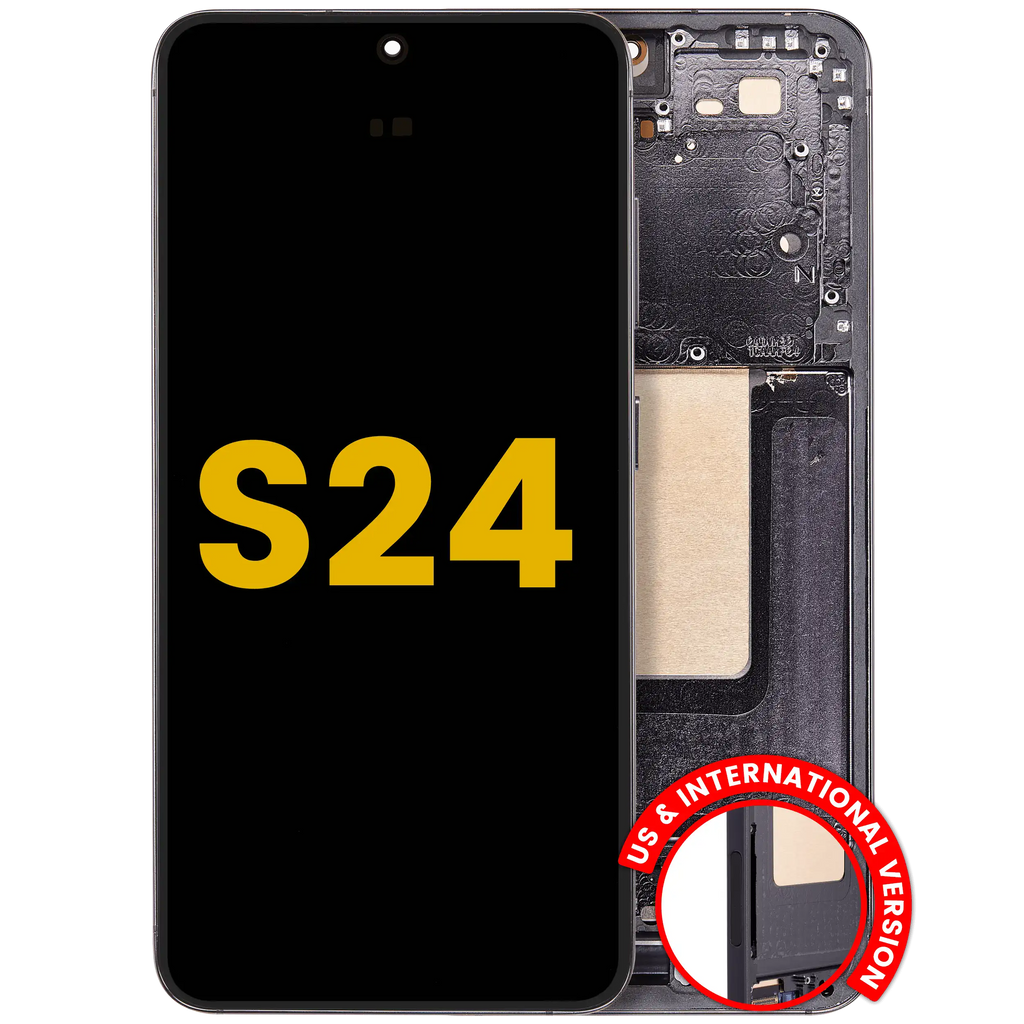 OLED-Display mit Rahmen Samsung Galaxy S24 Refurbished Onyx Black