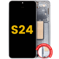 OLED-Display mit Rahmen für Samsung Galaxy S24 5G Refurbished Saphirblau