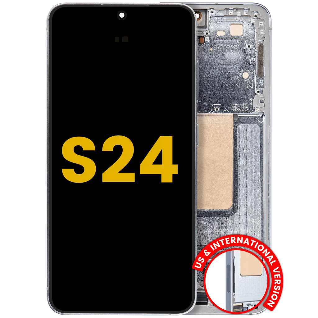OLED Display with Frame for Samsung Galaxy S24 5G (US & International Version) (Refurbished) (Sapphire Blue)