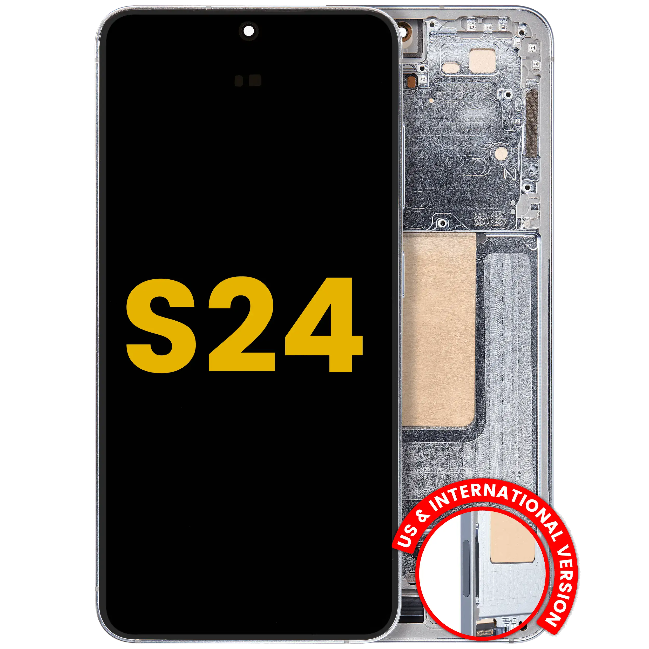 OLED Display with Frame for Samsung Galaxy S24 5G (US & International Version) (Refurbished) (Sapphire Blue)