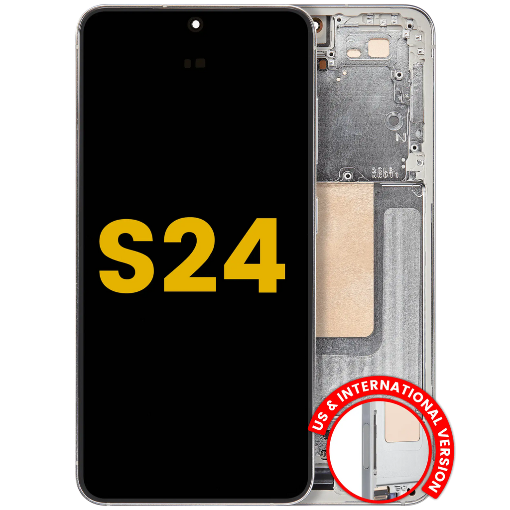 OLED-Display mit Rahmen Samsung Galaxy S24 Refurbished Jade Green